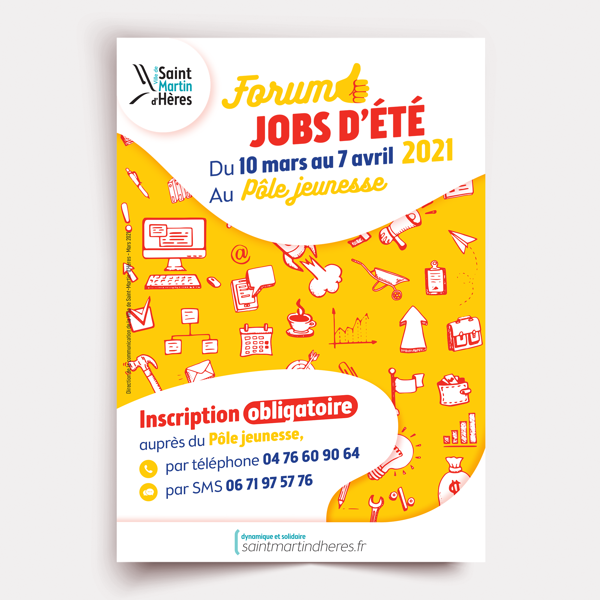 mockup affiche jobs ete